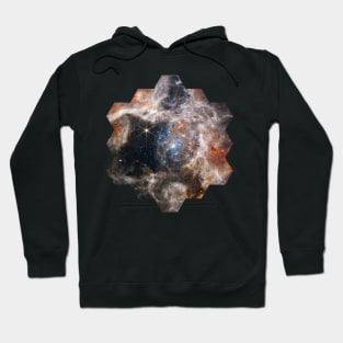 Tarantula Nebula JWST hexagonal shape Stars Galaxy Gorgeous Hoodie